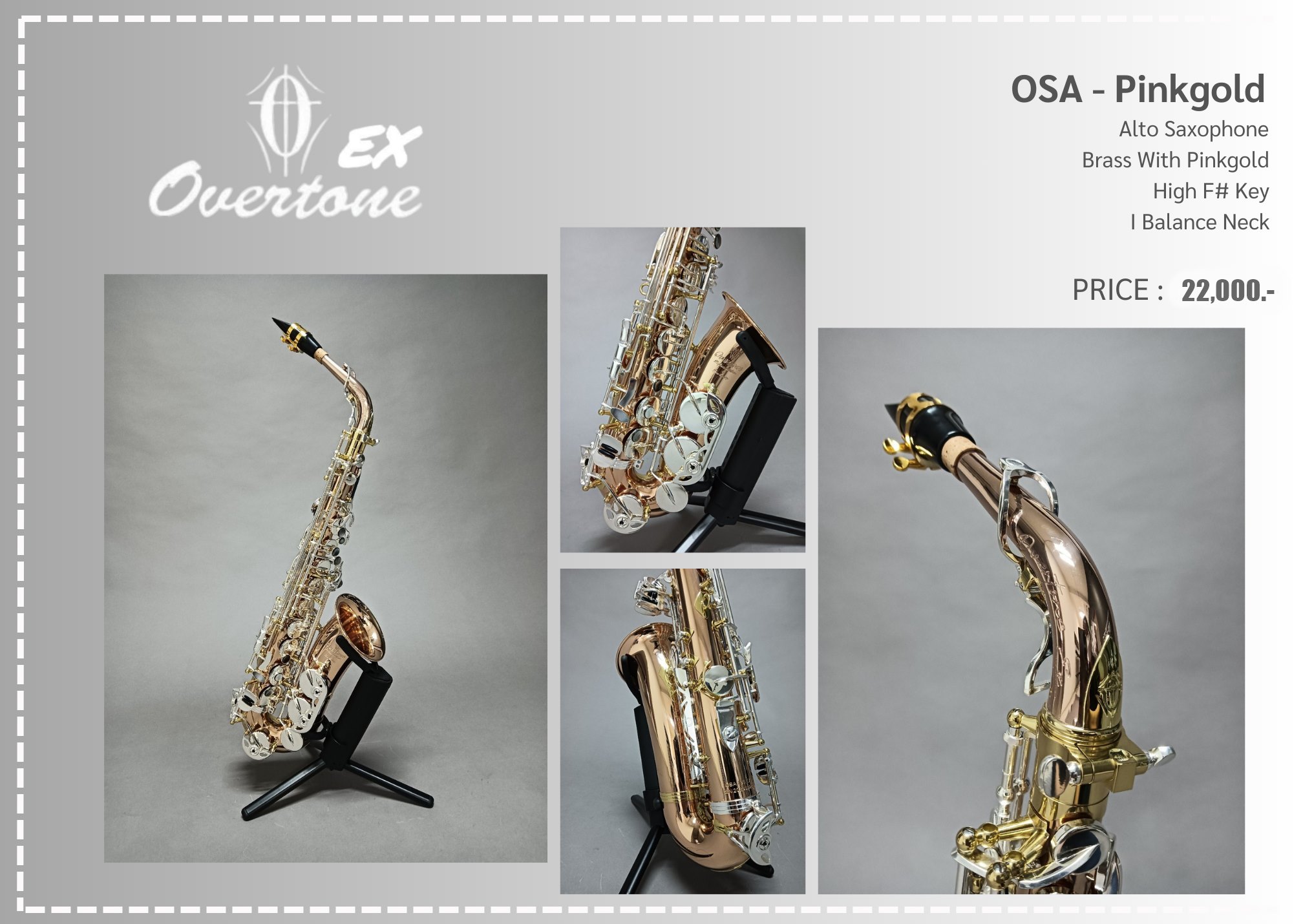 Overtone Alto Saxophone รุ่น OVERTONE OSA-PG EX