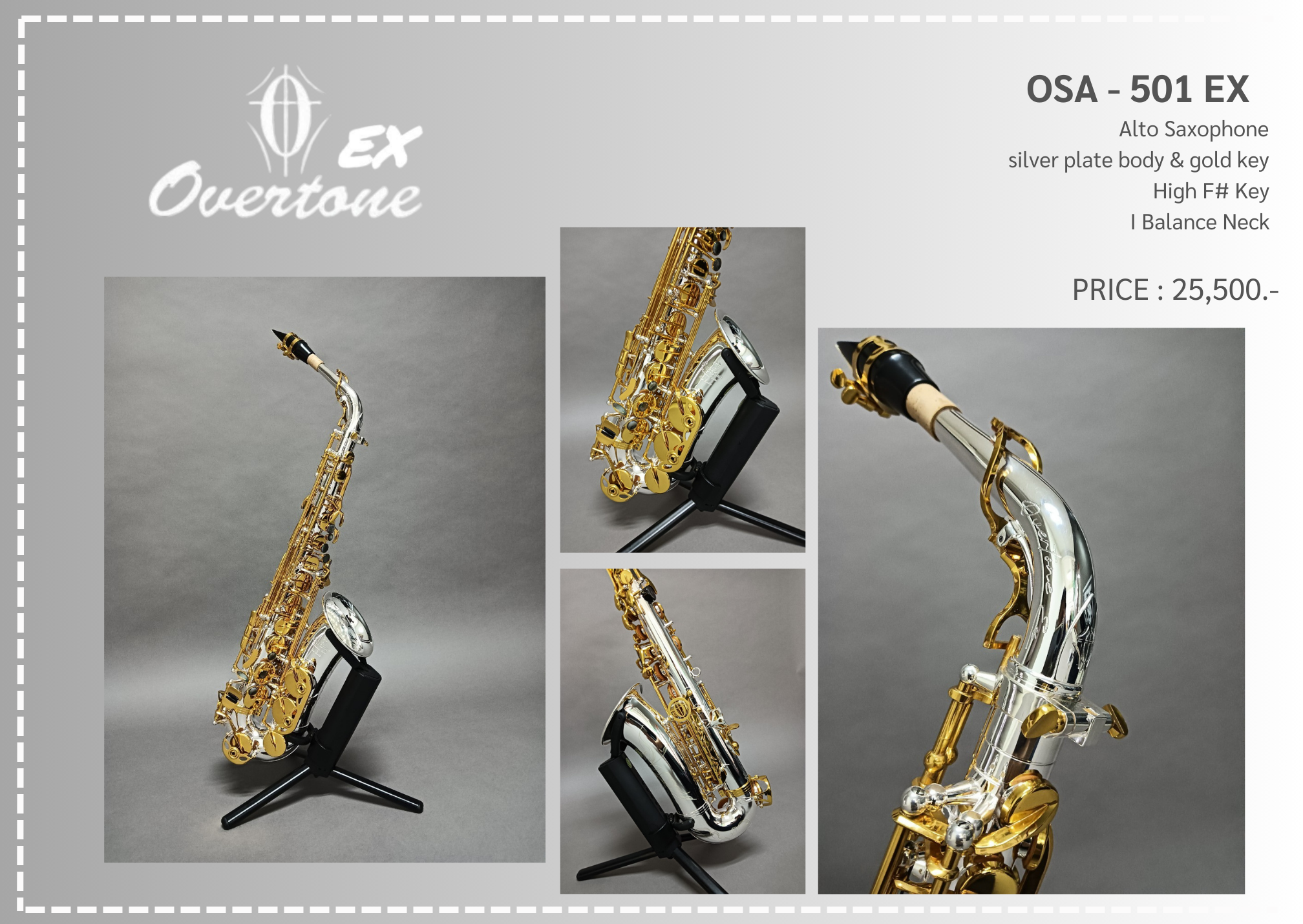 Overtone Alto Saxophone รุ่น OSA-501 EX