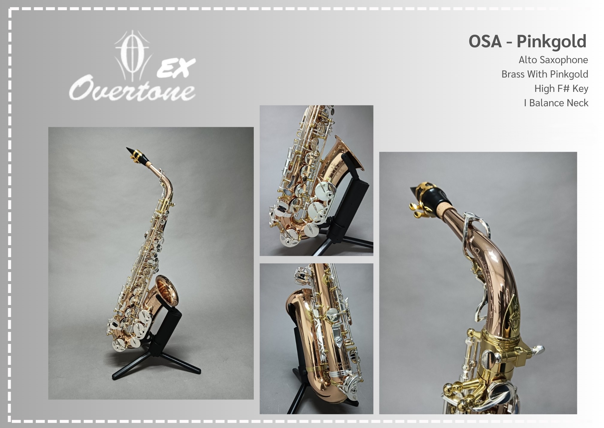 Overtone Alto Saxophone รุ่น OVERTONE OSA-PG EX