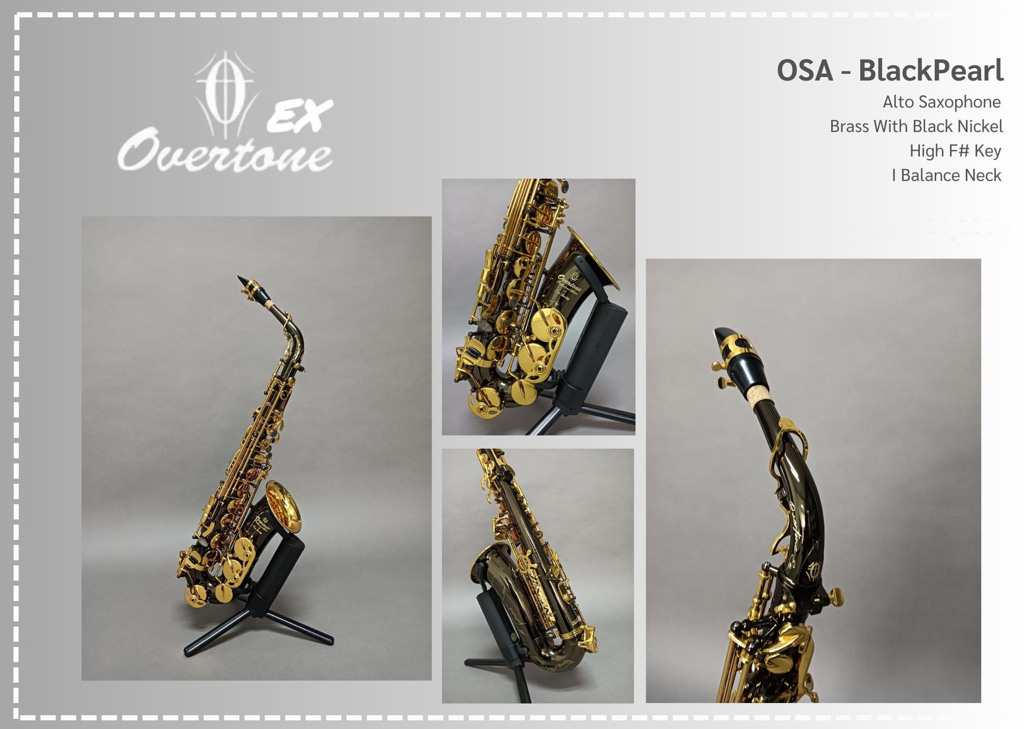 Overtone Alto Saxophone รุ่น OSA-BLACK PEARL EX