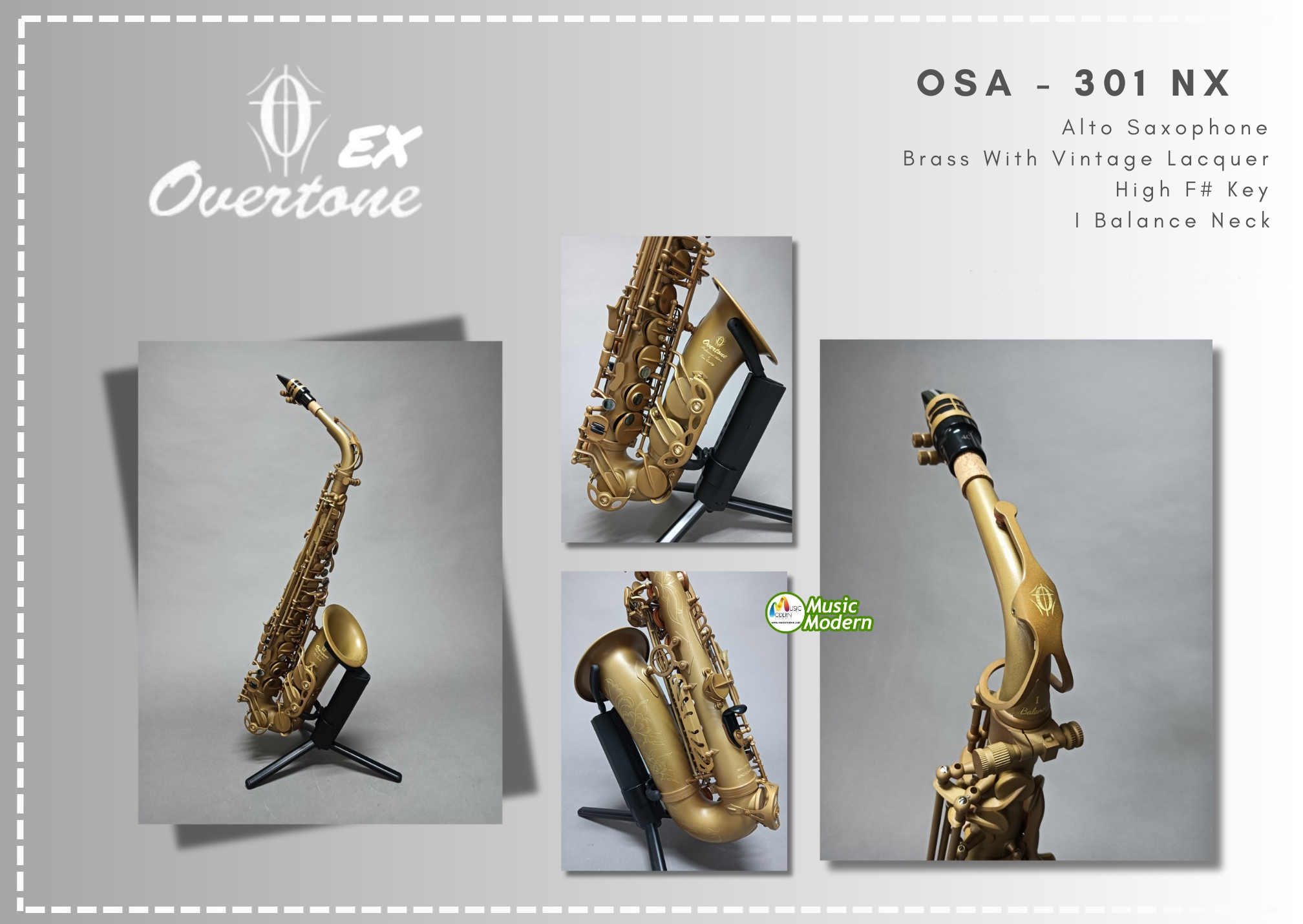 Overtone Alto Saxophone รุ่น OVERTONE OSA-301 NX