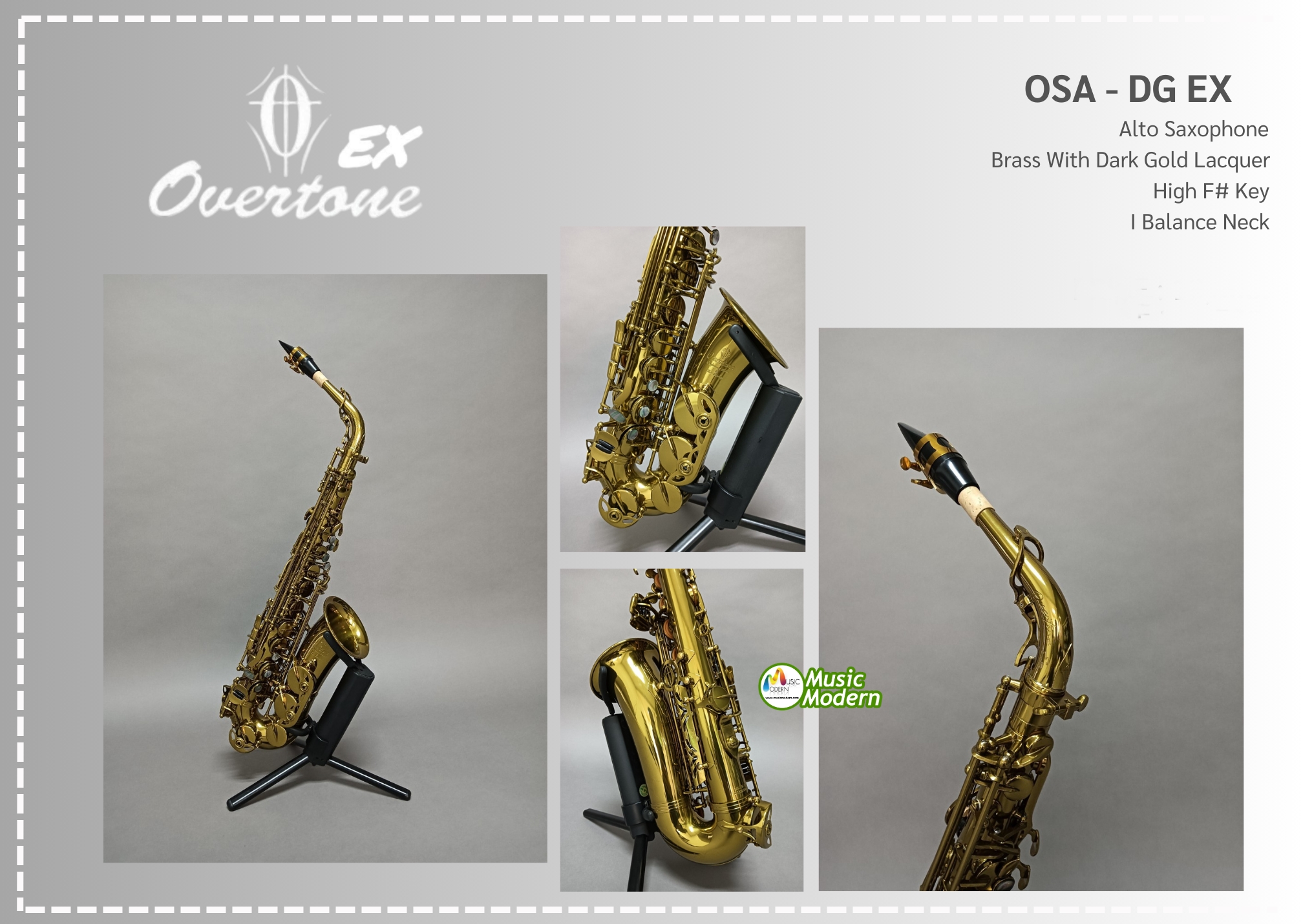 Overtone Alto Saxophone รุ่น OSA-DG EX